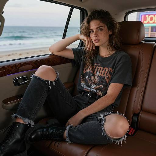 Cinematic Scene of a Stylish Woman