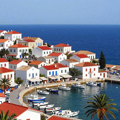 Colorful Mediterranean Coastal Village