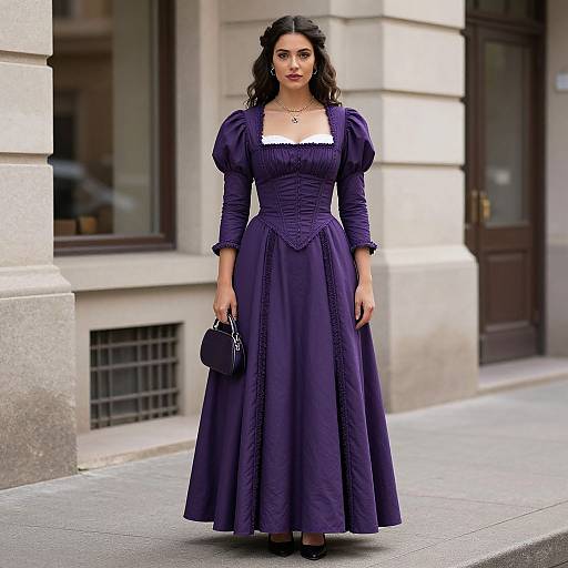 Woman in Purple Renaissance Costume