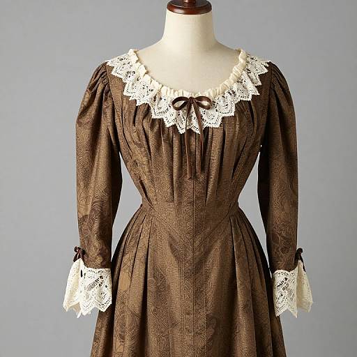 Mid-1850s Vintage Lace Dress