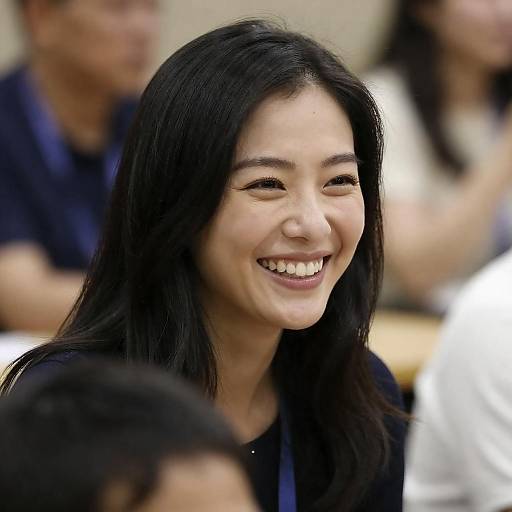 Joyful Portrait of an Asian Woman