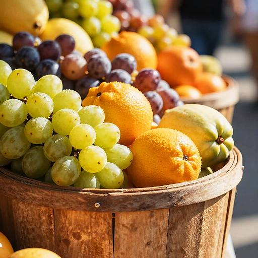 Vibrant Fruits in Rustic Basket