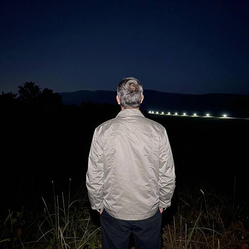 Mysterious Figure in a Dark Landscape