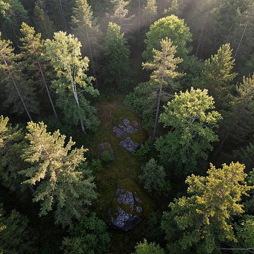 Top-Down Aerial Forest Landscape