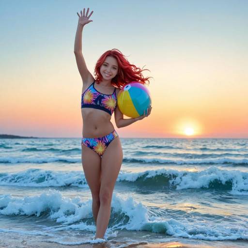 Energetic Beach Fun with Bold Style Energetic Beach Fun with Bold Style