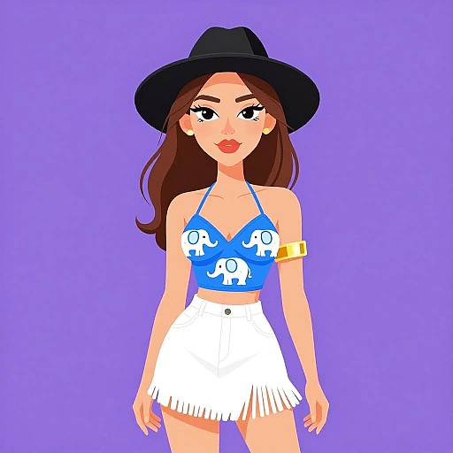 Stylish Woman in Summer Outfit