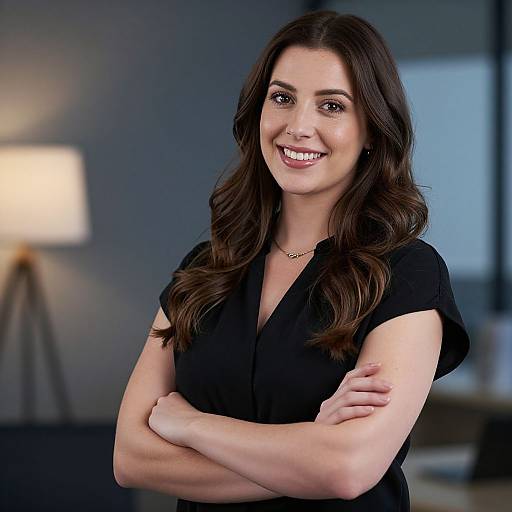 Smiling Woman in Office Setting