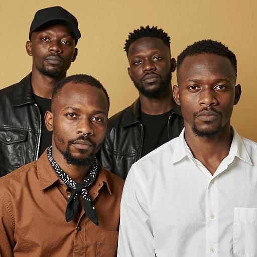 Four Strong Men in a Bold Portrait