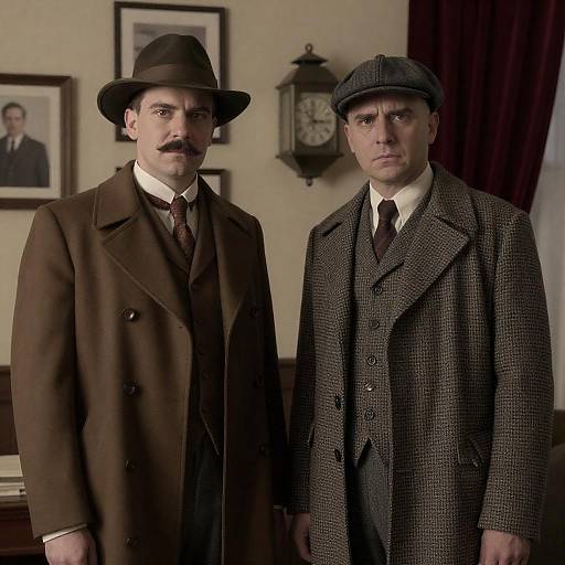 1940s Style Indoor Portrait of Two Men