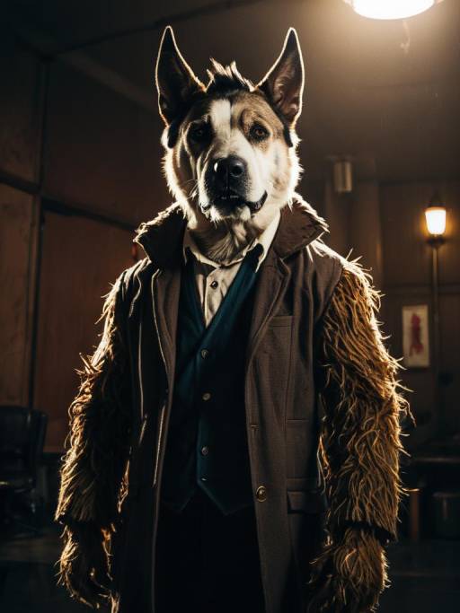 Man in Realistic Dog MonsterVerse Costume