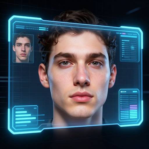 Futuristic Face Upscaler in VR Display
