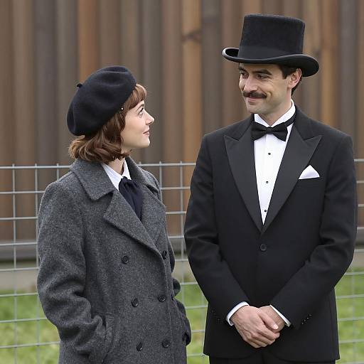 Vintage Style Couple Outdoors