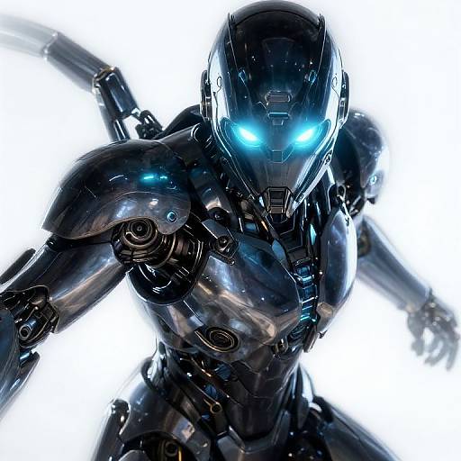 Futuristic Cybernetic Warrior Illustration