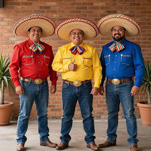 Vibrant Three Amigos Costume Photograph