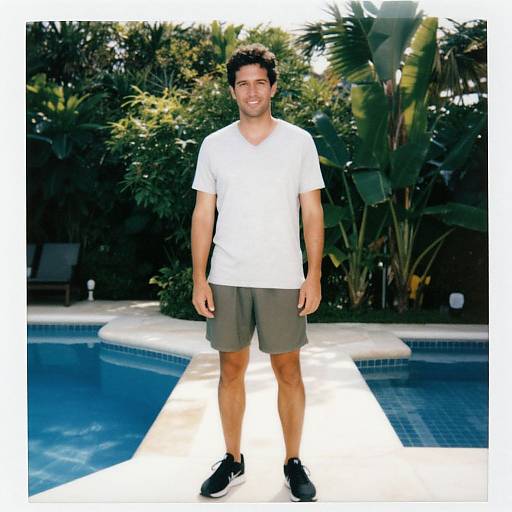Relaxed Man in Tropical Garden