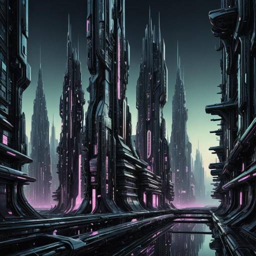 Futuristic Neon Cityscape Abstract Art Futuristic Neon Cityscape Abstract Art