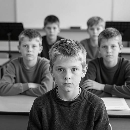 Boys in Classroom: Capturing Childhood Moments