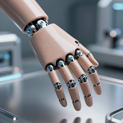 Futuristic Prosthetic Hand with Mechanical Joints