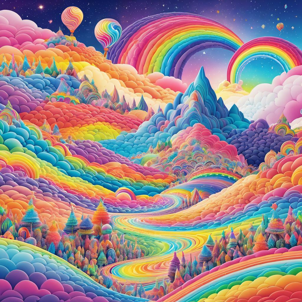 Whimsical Candyland with Cosmic Vibes