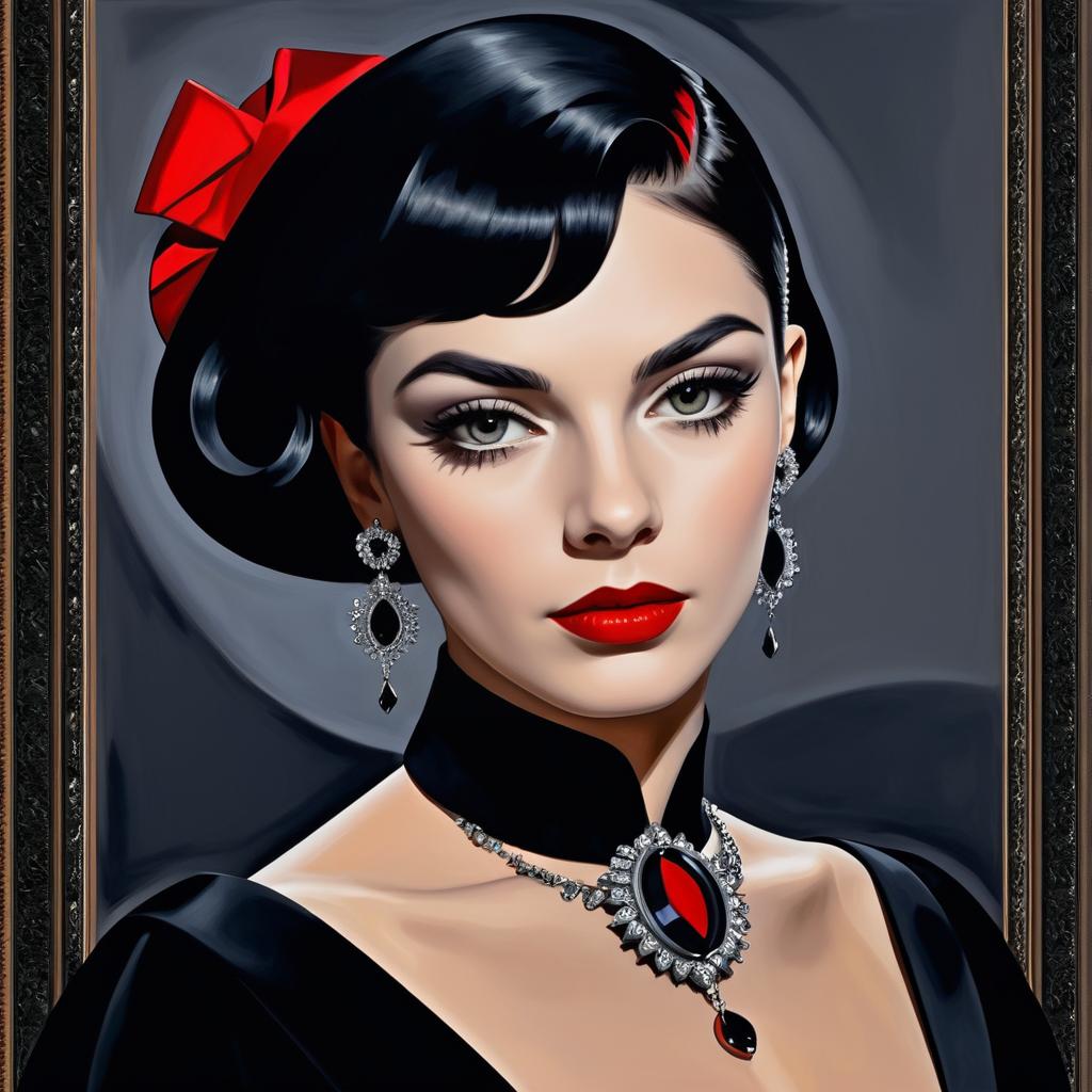 Gothic Elegance: A Picasso Inspired Portrait