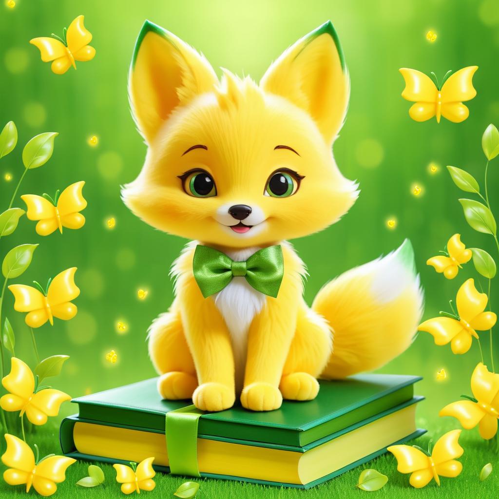 Adorable Baby Fox with Yellow Wings