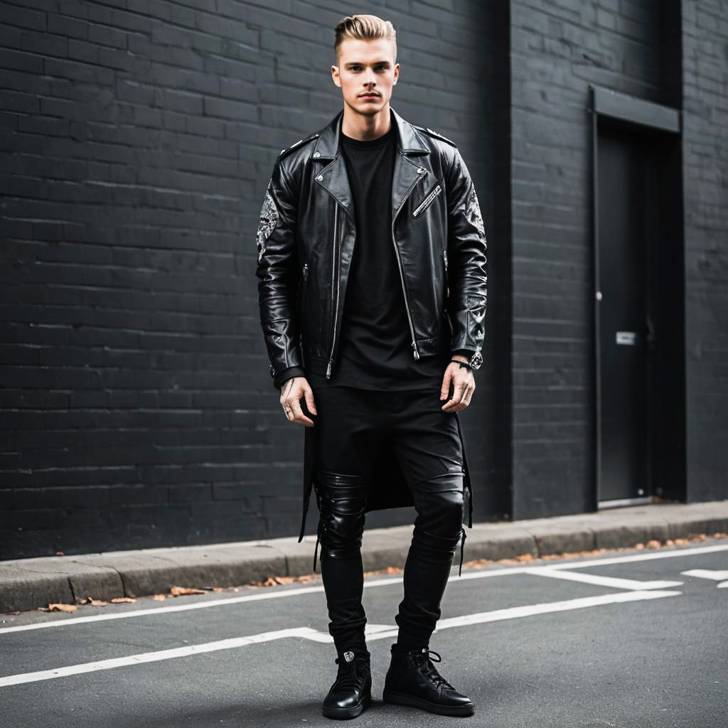 Sleek Black Street Style Viking Look