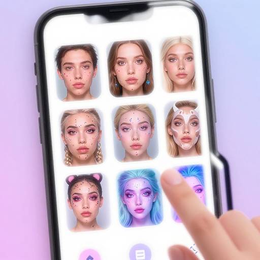 Futuristic Face Changer App Interface