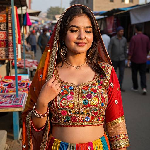Vibrant Portrait of Punjabi Woman