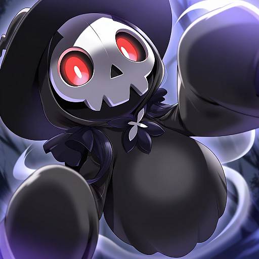 Illustration of Duskull, pokemon in the style of Andou you