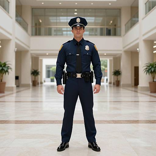Officer Dangle in Uniform Pose
