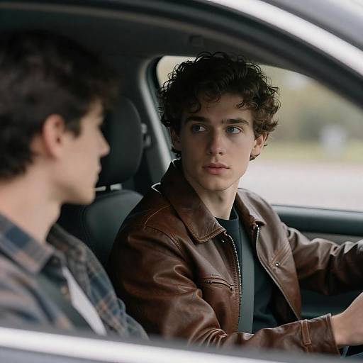 Intense Car Interior Conversation