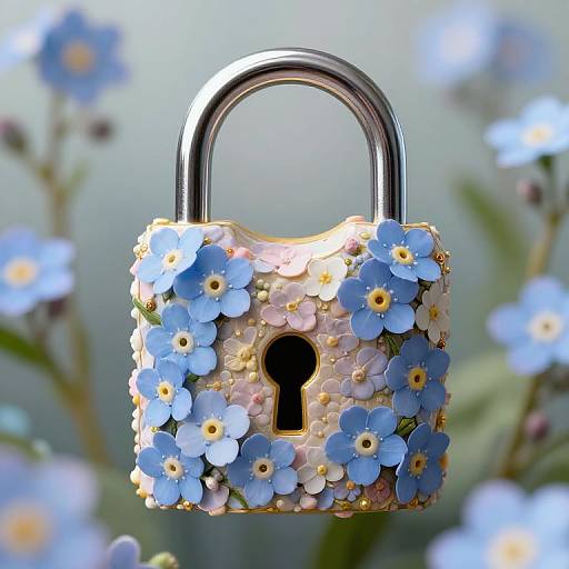 Magical Floral Contest Winner Padlock