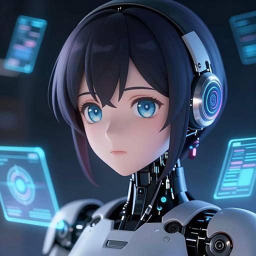 Futuristic AI Anime Character Portraits