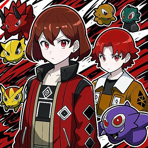 Illustration of Arezu (pokemon), pokemon in the style of Jema