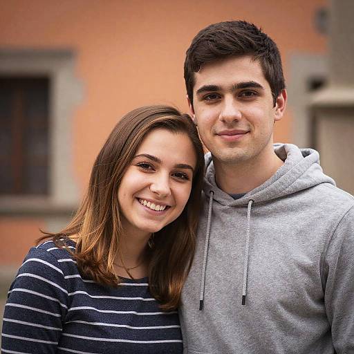 Smiling Young Couple Outdoors