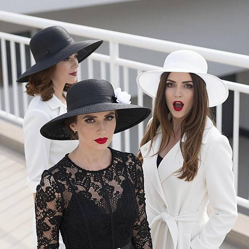 Three Stylish Women Enjoying a Daylight Deck