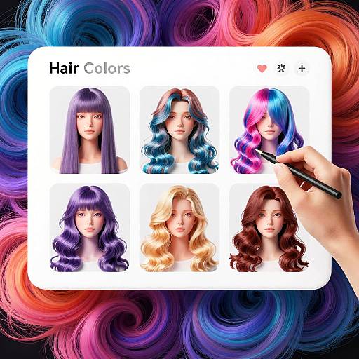 Vivid Digital Hair Color Interface