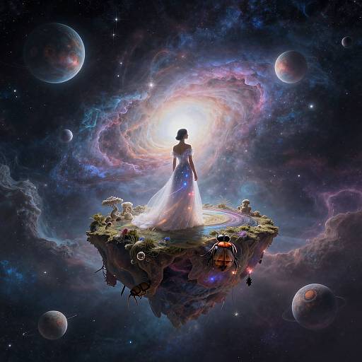 Celestial Elegance on Drifting Isle