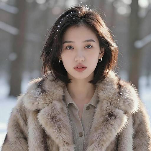 Seductive Winter Portrait in Detail