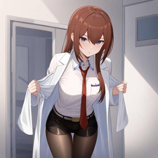 Kurisu in Torn Lab Attire