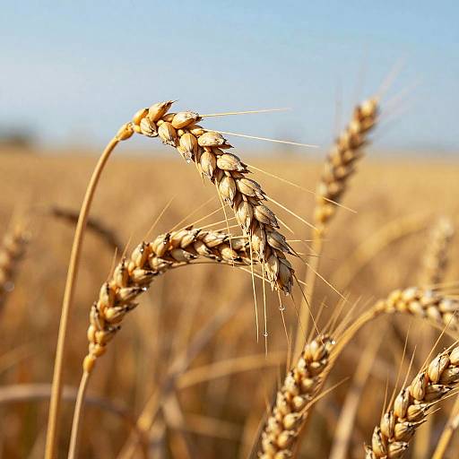 Lush Golden Grain Field Close-Up