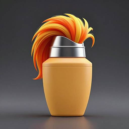 3D Mullet Hairstyle Aftershave Bottle