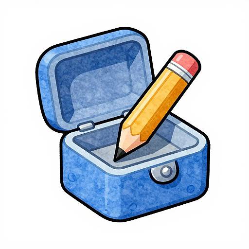 Cartoon Watercolor Obsidian Box Icon