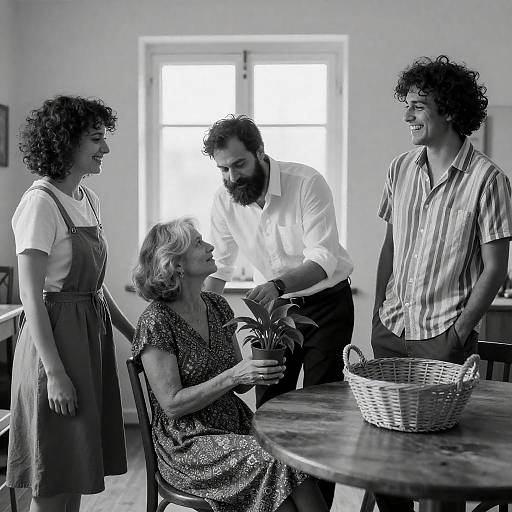 Family Togetherness in Cozy Room