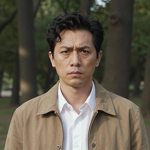 Outdoor Portrait of a Serious Man