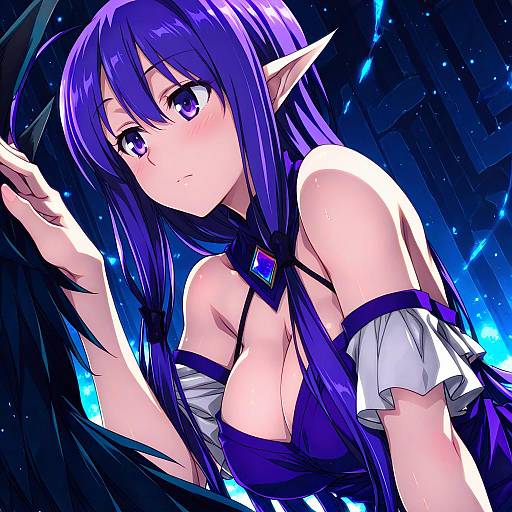 Illustration of Morgana (league of legends), league of legends in the style of Sazanami mio