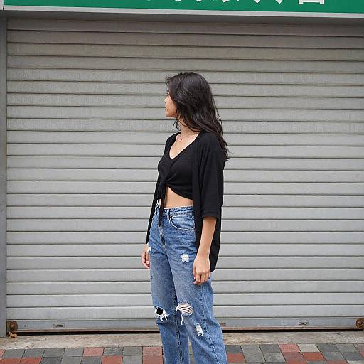 Young Woman in Casual Urban Outfit