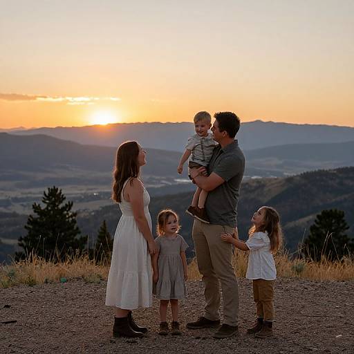 Utah Mountains Sunset Family Portrait