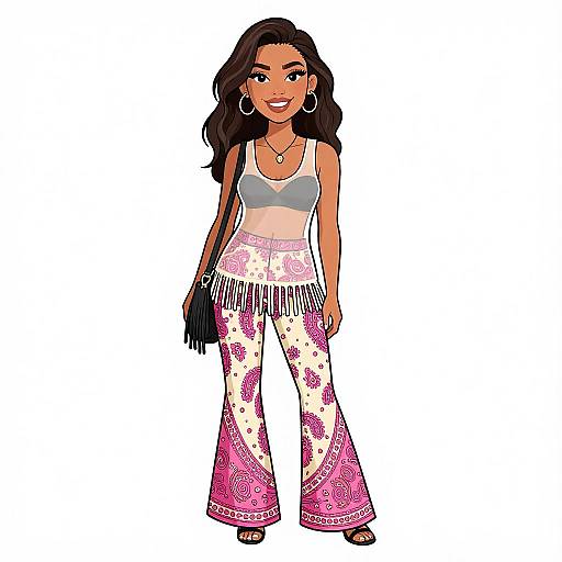 Bohemian Chic Woman Smiling Portrait