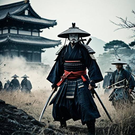 Ghostly Samurai on Ancient Battlefield